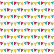 Seamless vector flags pattern