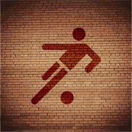 football player Flat modern web button and space for your N2