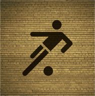 football player Flat modern web button and space for your N3