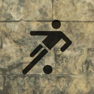football player Flat modern web button and space for your N5