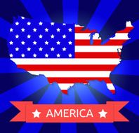 America flag on the American territory