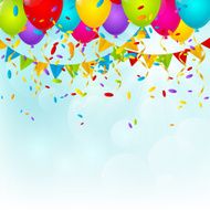 Birthday background with color balloons N2