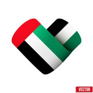 Flag icon in the form of heart I love UAE