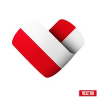 Flag icon in the form of heart I love Poland