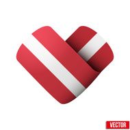 Flag icon in the form of heart I love Latvia