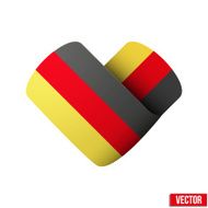 Flag icon in the form of heart I love Germany