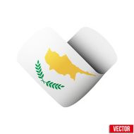 Flag icon in the form of heart I love Cyprus