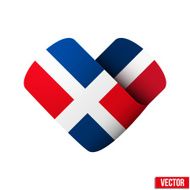 Flag icon in the form of heart I love Dominican