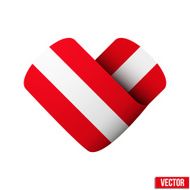 Flag icon in the form of heart I love Austria
