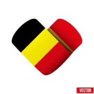 Flag icon in the form of heart I love Belgium