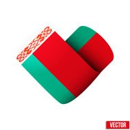 Flag icon in the form of heart I love Belorussia