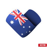 Flag icon in the form of heart I love Australia