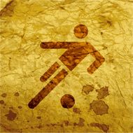 football player Flat modern web button and space for your N6