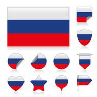 Russia flag set