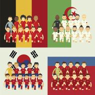 Football team and flag Group H