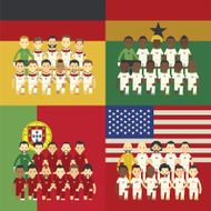 Football team and flag Group G