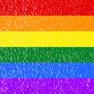 Gay and LGBT rainbow flag Culture symbol Handmade Textured