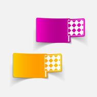 realistic design element linesman flag N26