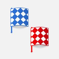 realistic design element linesman flag N27