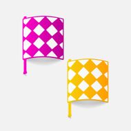 realistic design element linesman flag N31
