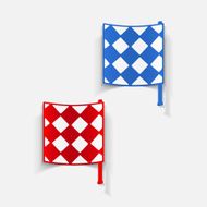 realistic design element linesman flag N32
