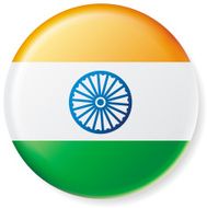 India Satin Flag Button