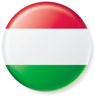 Hungary Satin Flag Button