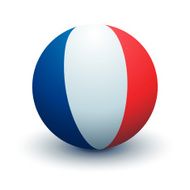 France Flag Sphere Vector