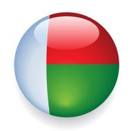 World Flag Button Madagascar