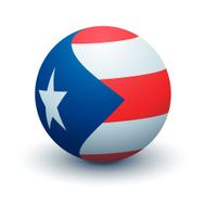 Puerto Rico Flag Sphere Vector
