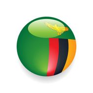 World Flag Button Zambia