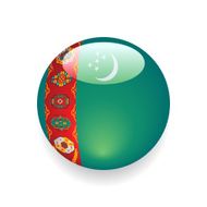 World Flag Button Turkmenistan