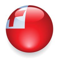 World Flag Button Tonga