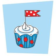 Sketchy Flag Cupcake Icon