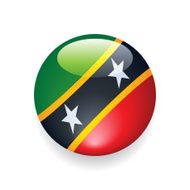 World Flag Button Saint Kitts and Nevis