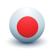 Japan Flag Sphere Vector