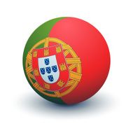Portugal Flag Sphere Vector