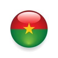 World Flag Button Burkina Faso