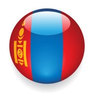 World Flag Button Mongolia