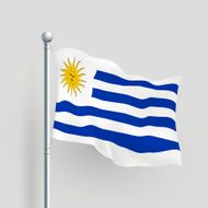3d vector Uruguay flag