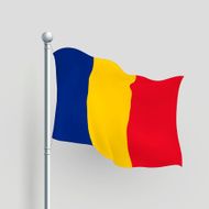 3d vector Romania flag