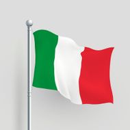 3d vector Italy flag
