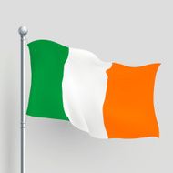 3d vector Ireland flag