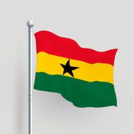 3d vector Ghana flag