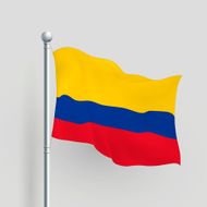 3d vector Colombia flag