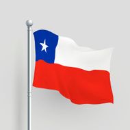 3d vector Chile flag