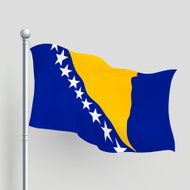 3d vector Bosnia and Herzegovina flag
