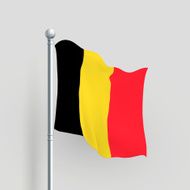 3d vector Belgium flag