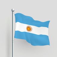 3d vector Argentina flag