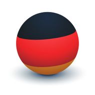 German Flag Sphere Vector